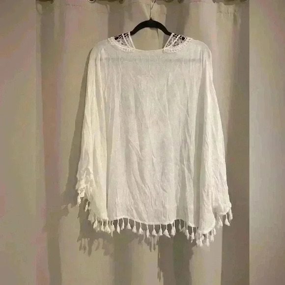 Women’s White Bathing Suit Cover Up - Picture 3 of 8